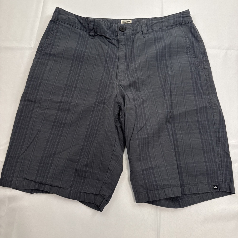 Quiksilver Men's Gray Plaid Shorts